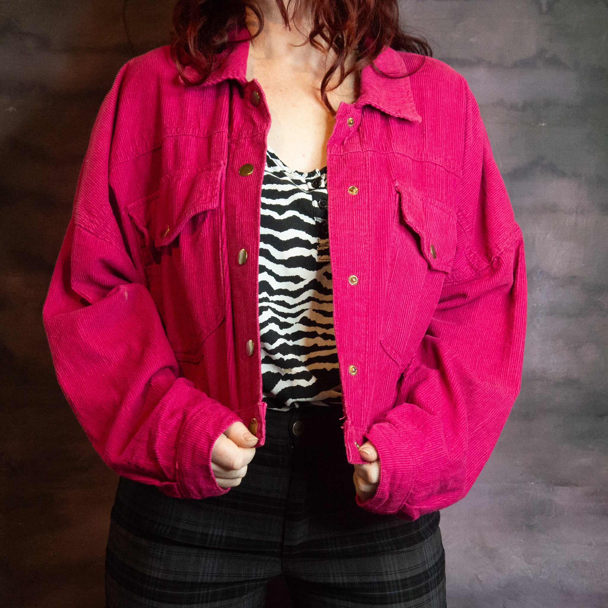 Hot pink sales corduroy jacket