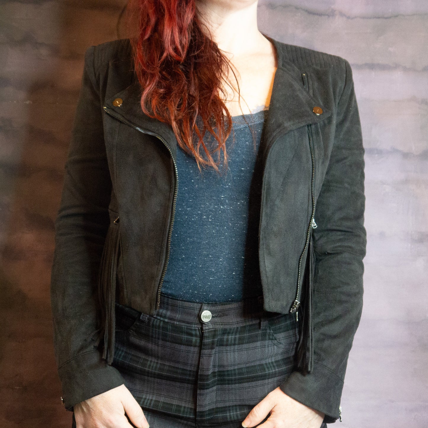 Lord & Taylor - Design Lab - Vegan leather biker jacket