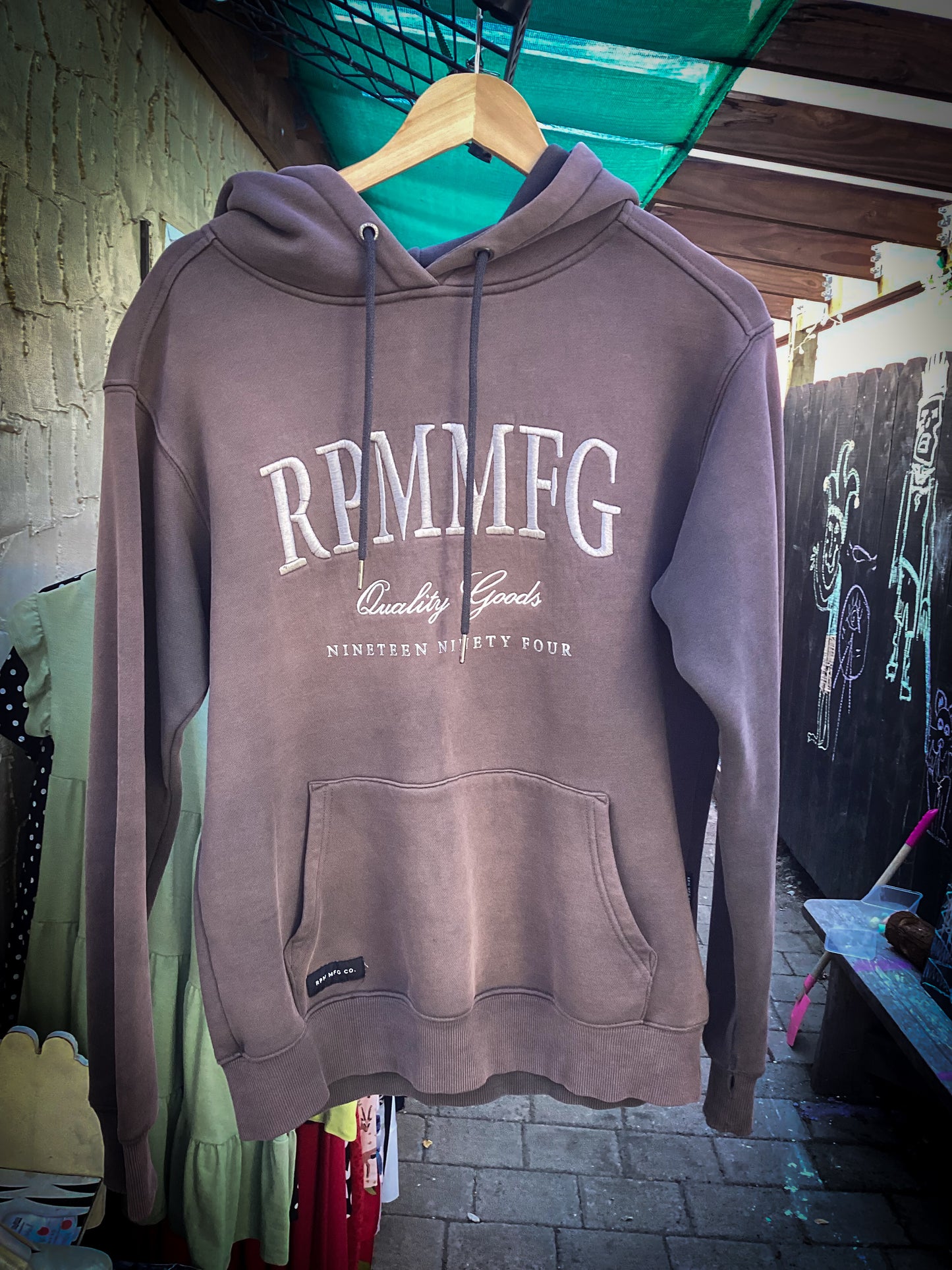 RPM MFG Hoodie - Brown Faded Look